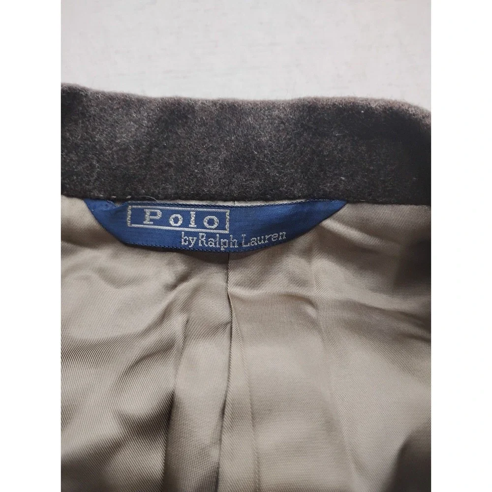 Polo Ralph Lauren Wool Blazer 44R Union Made In USA Brown Vintage